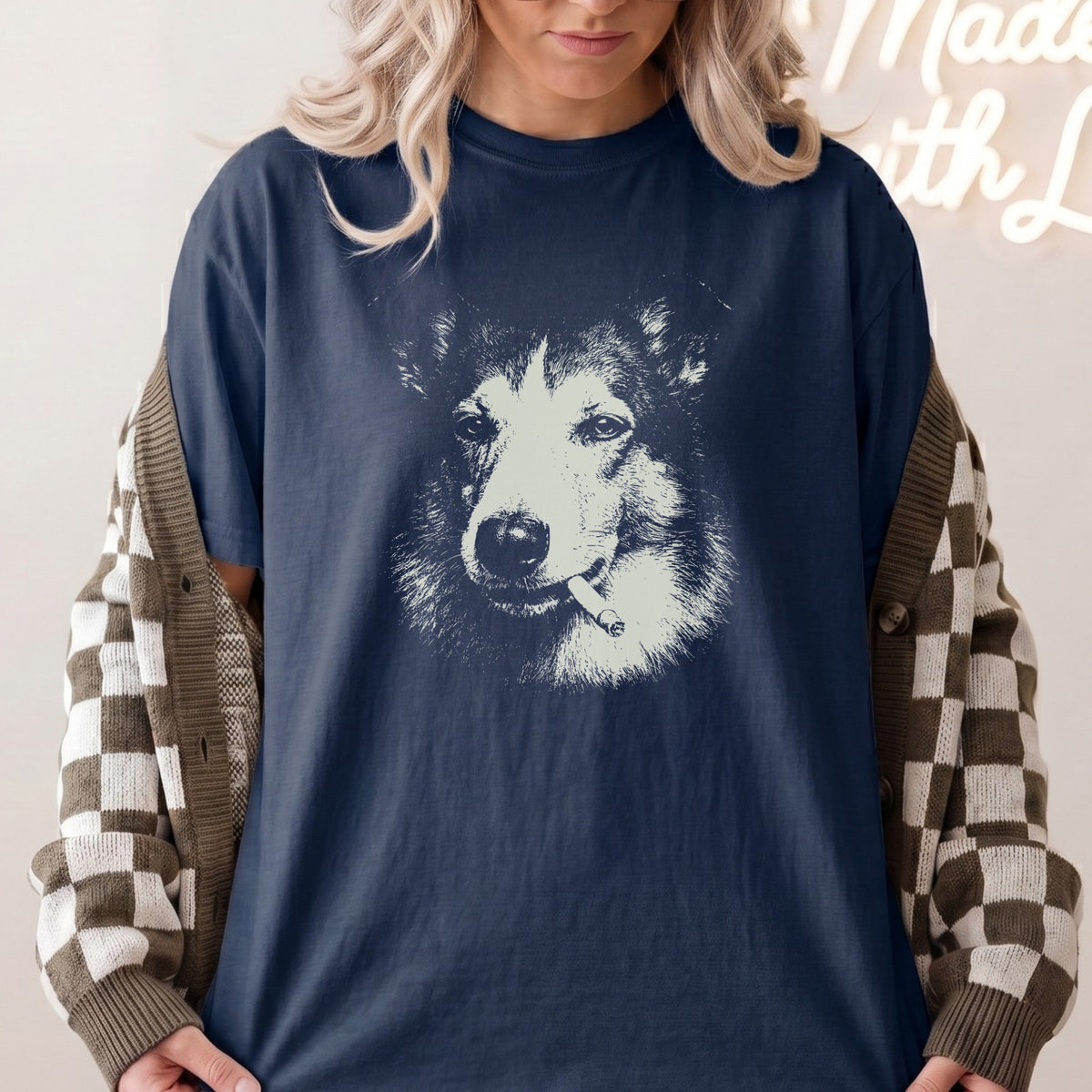 Smooth Collie Smoking t-shirt