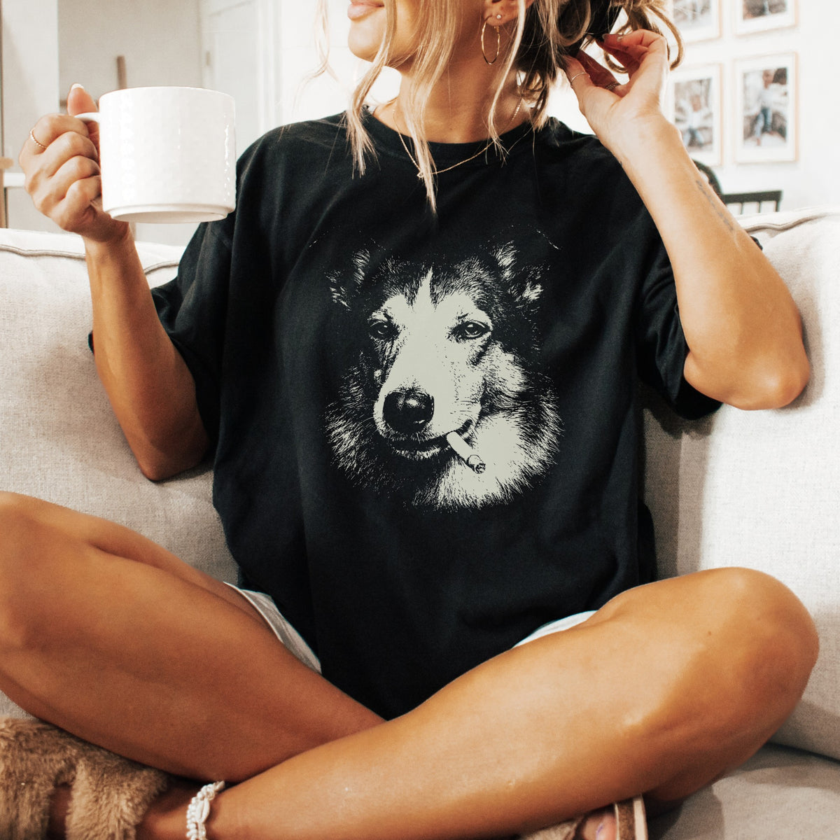 Smooth Collie Smoking t-shirt