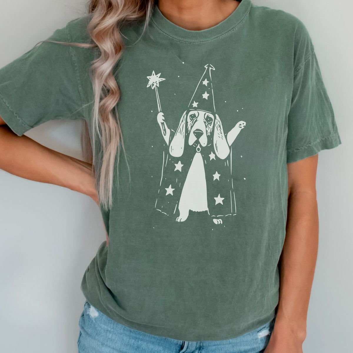 Basset Hound wizard t-shirt