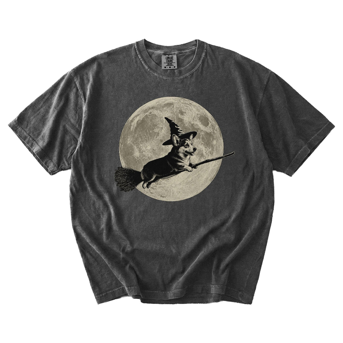 Corgi moon witch t-shirt