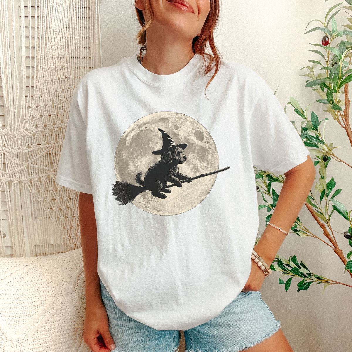 Maltipoo moon witch t-shirt