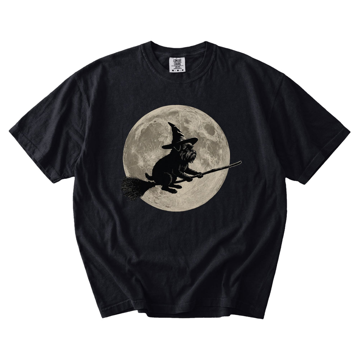 Brussels Griffon moon witch t-shirt