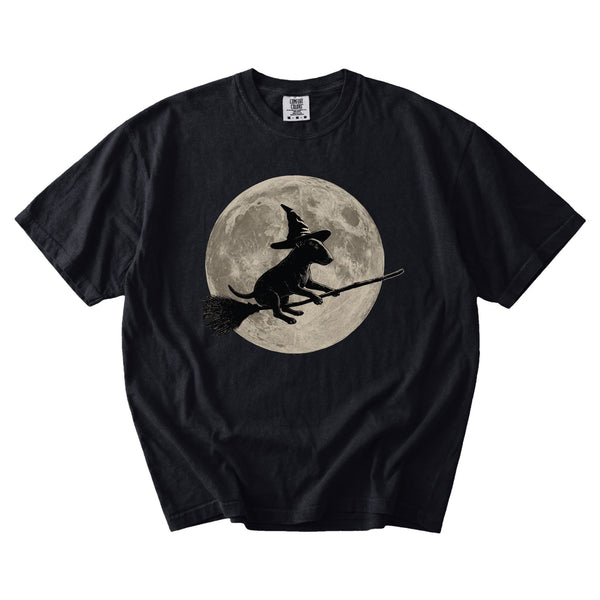 Bull Terrier moon witch t-shirt