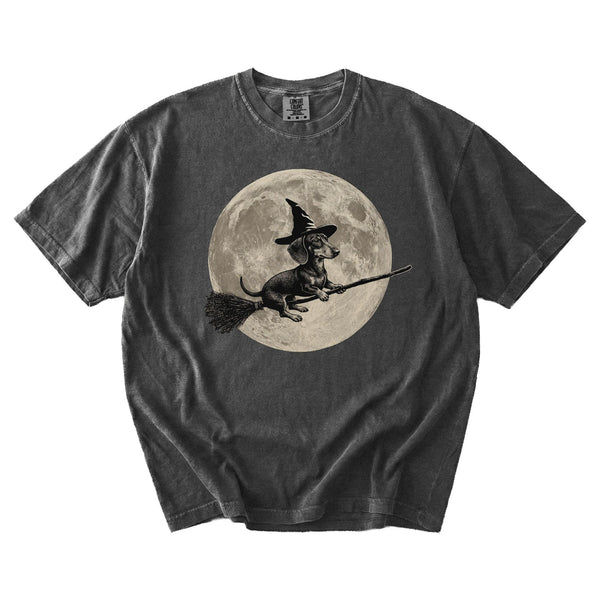 Dachshund moon witch t-shirt