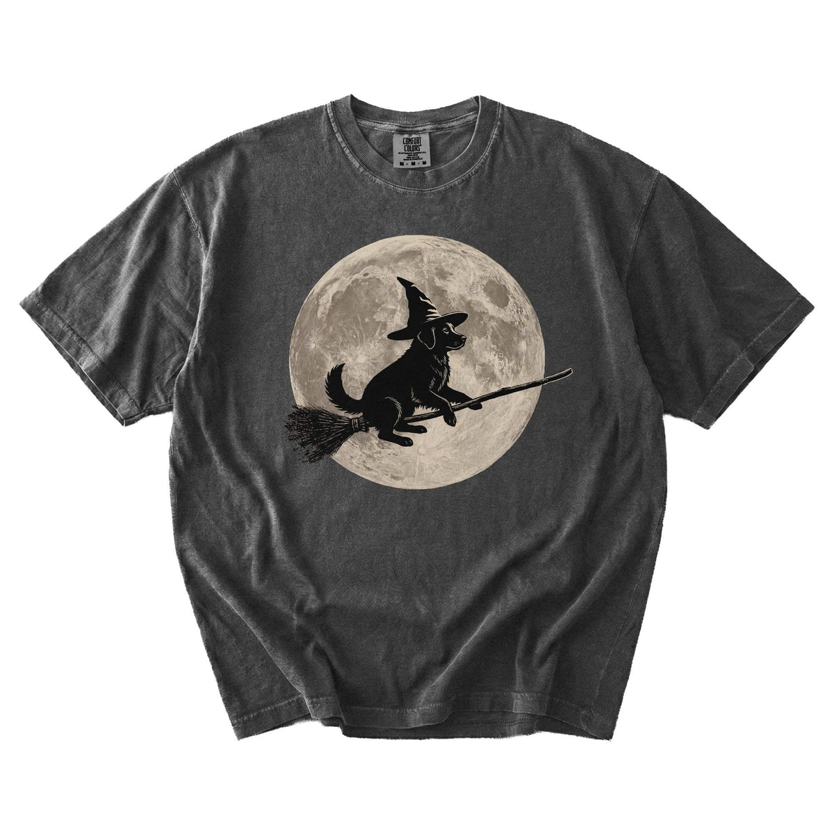 Golden Retriever moon witch t-shirt