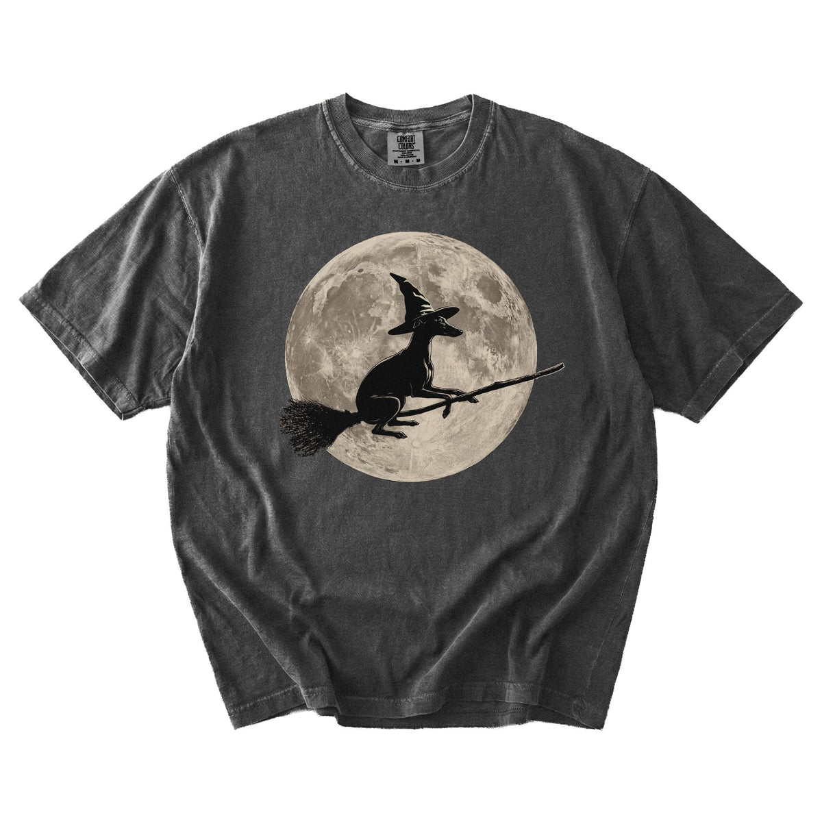 Greyhound moon witch t-shirt