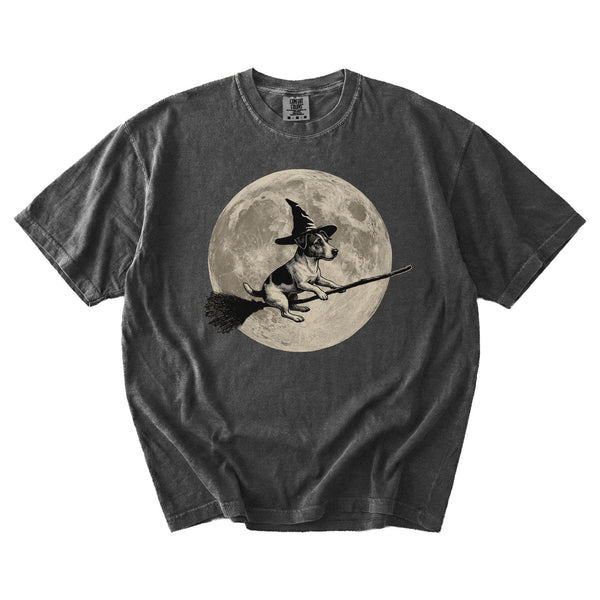 Jack Russell Terrier moon witch t-shirt