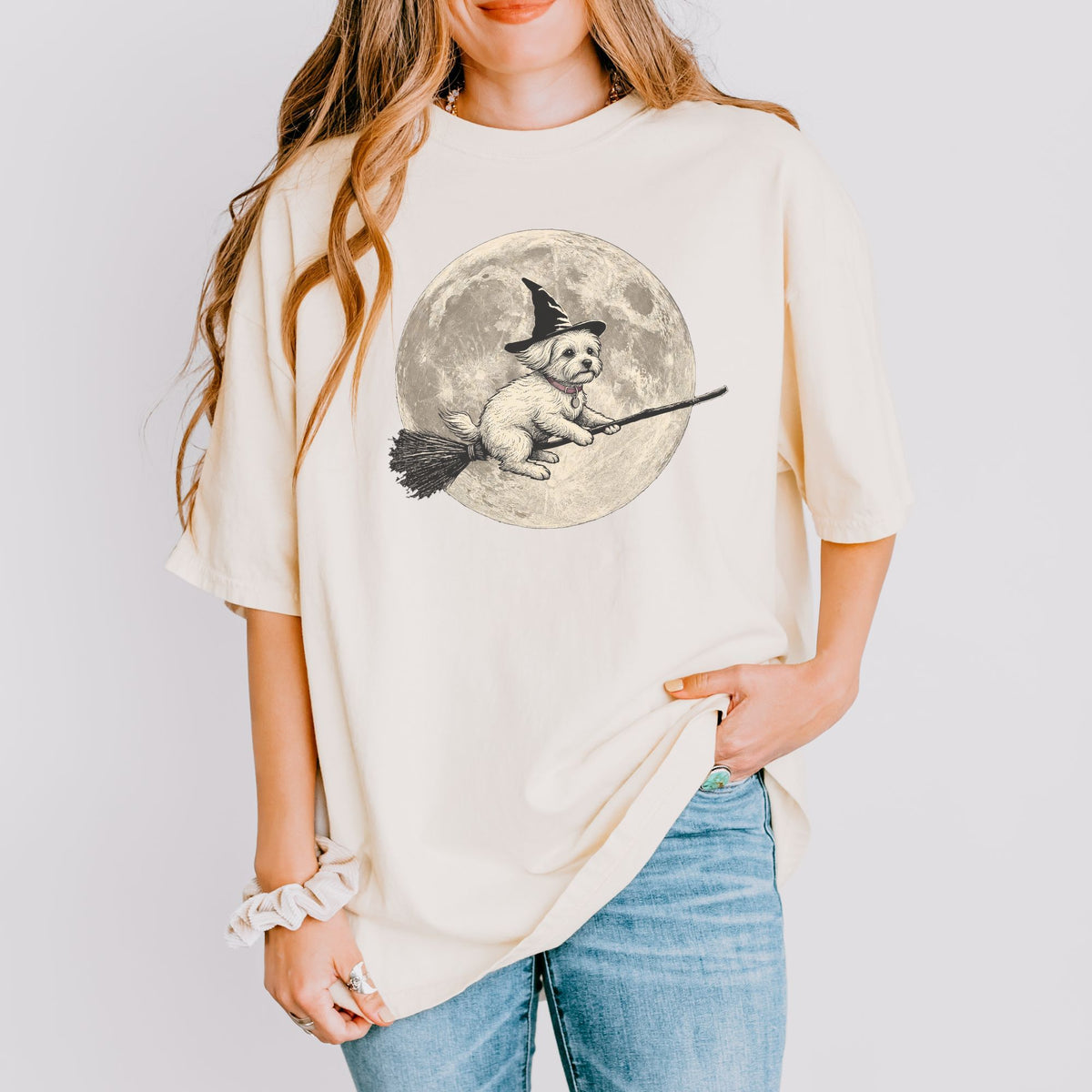 Maltese moon witch t-shirt