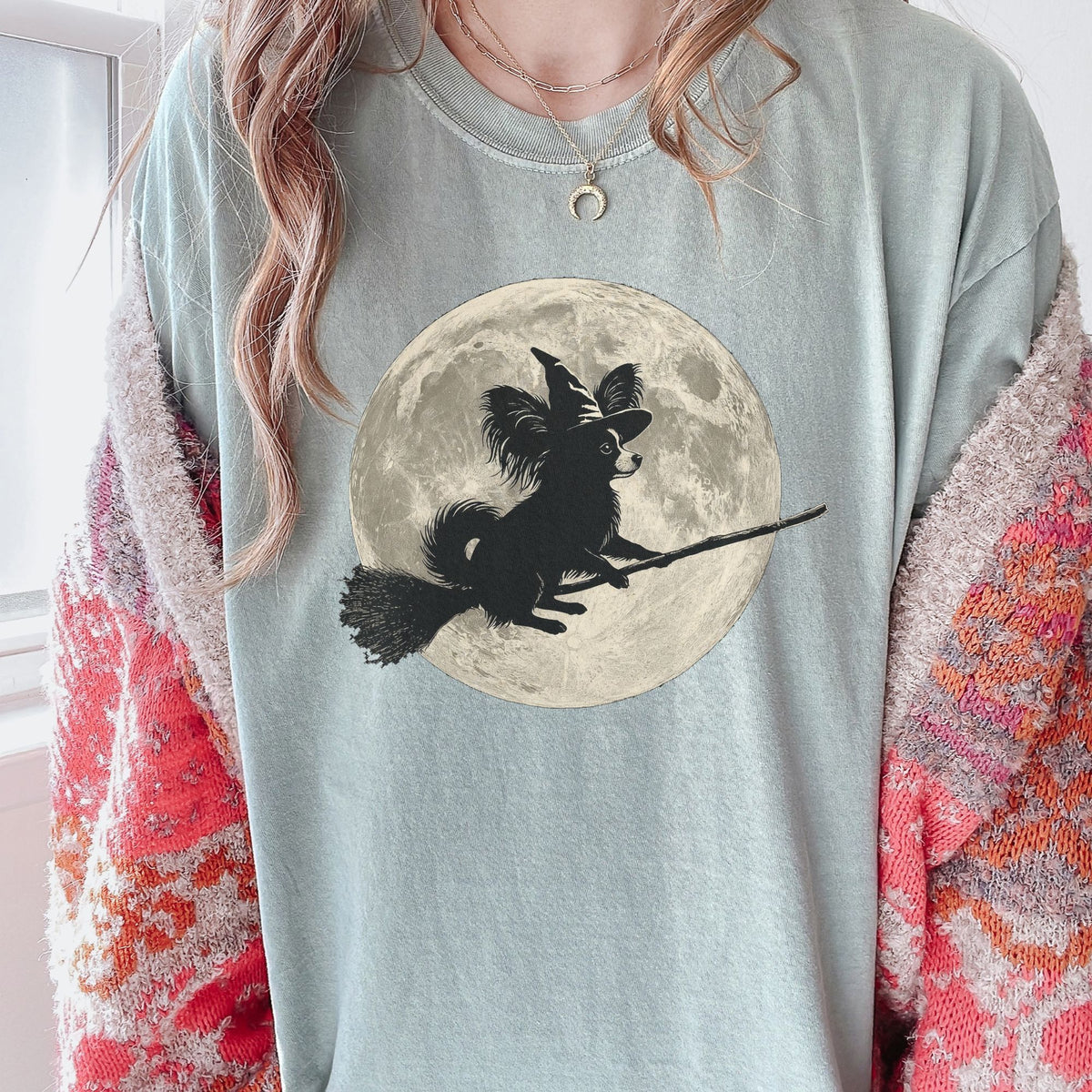 Papillon moon witch t-shirt