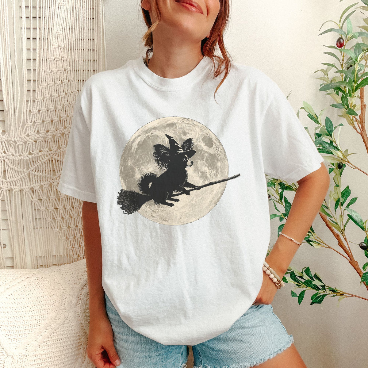 Papillon moon witch t-shirt
