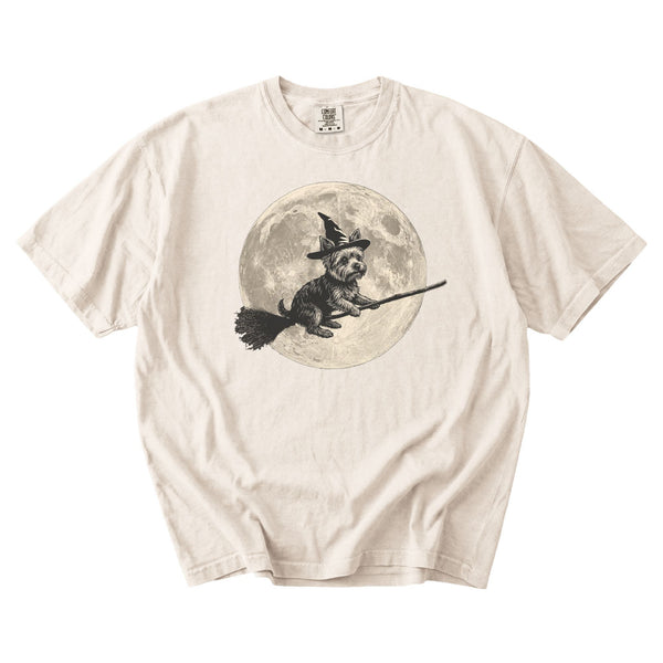 Yorkshire Terrier moon witch t-shirt