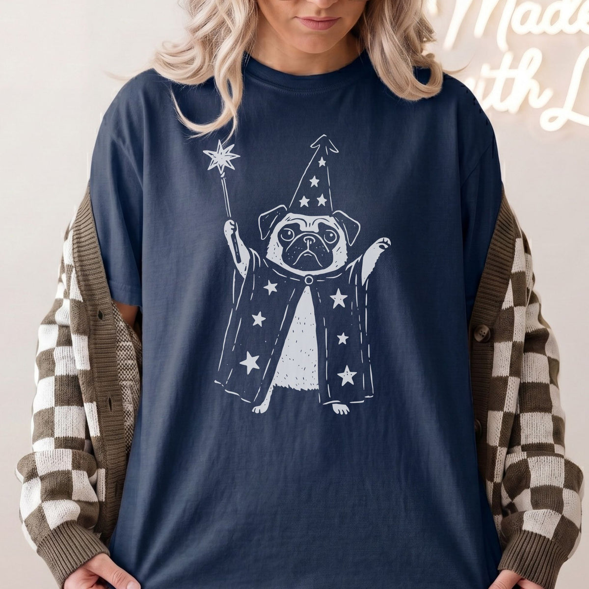 Pug wizard t-shirt