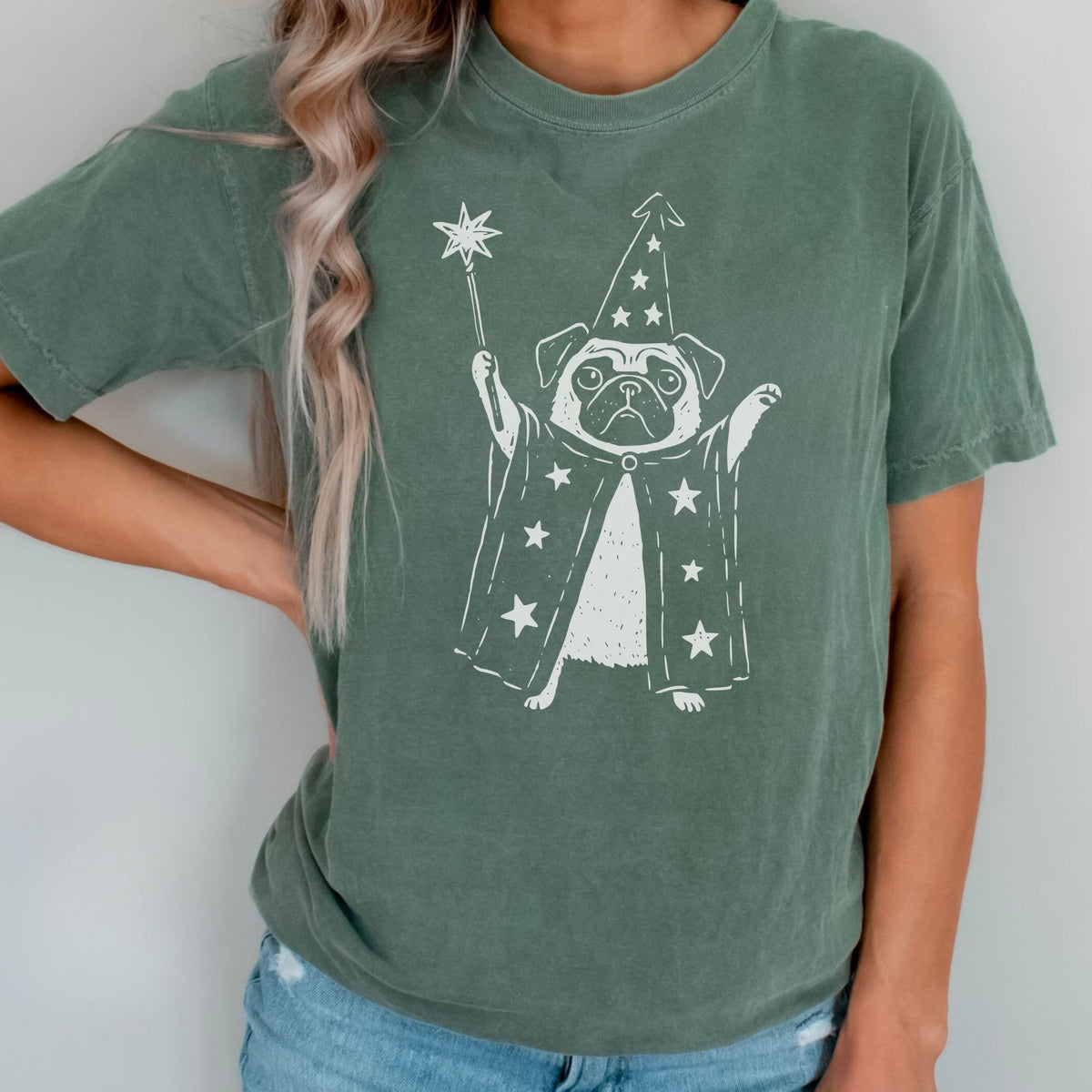 Pug wizard t-shirt