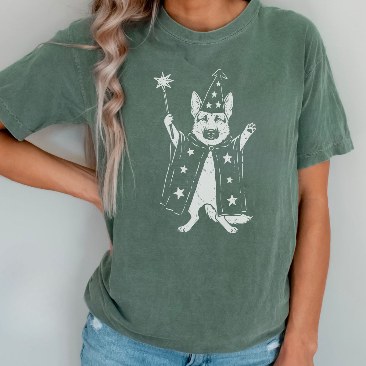 German Shepherd wizard t-shirt