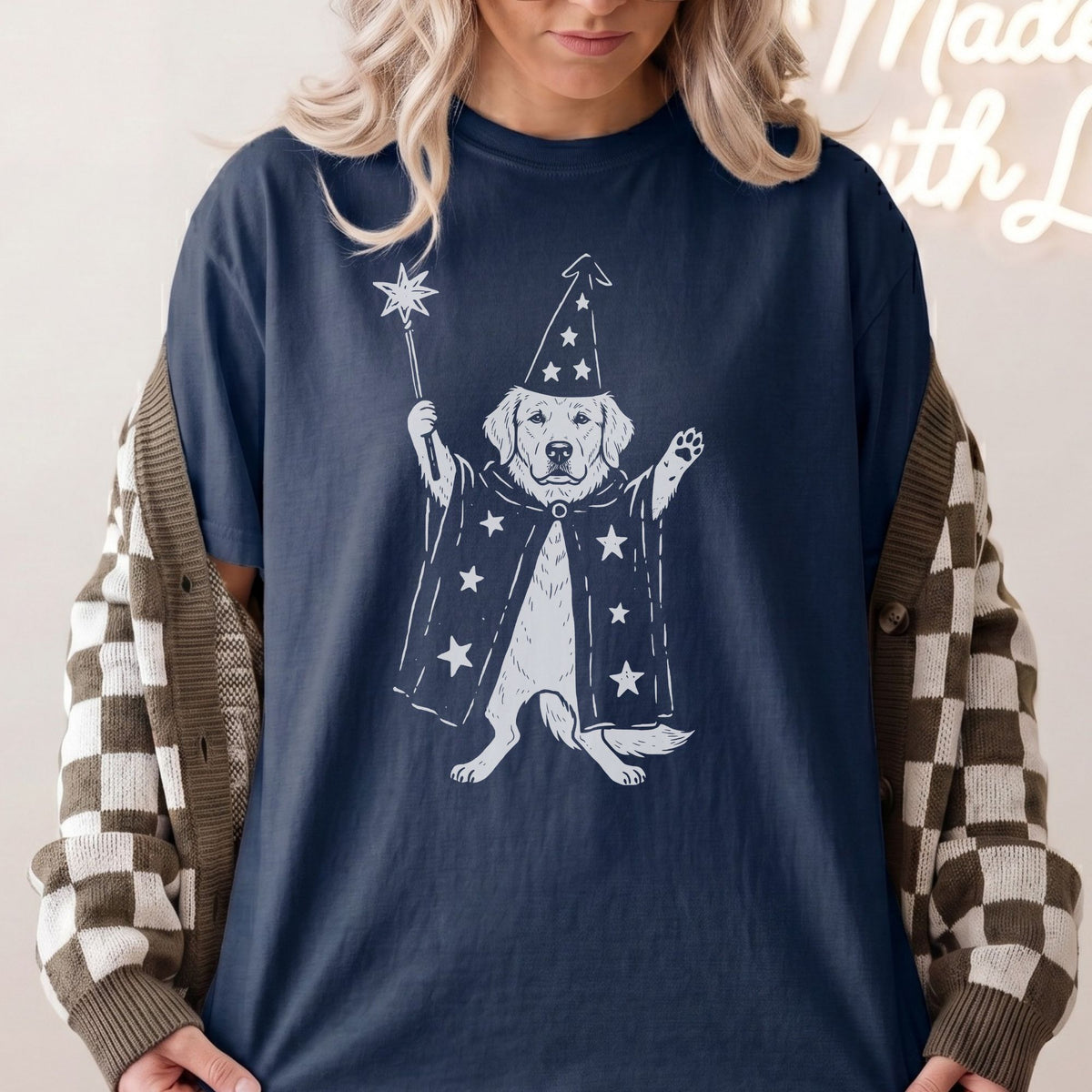 Golden Retriever wizard t-shirt