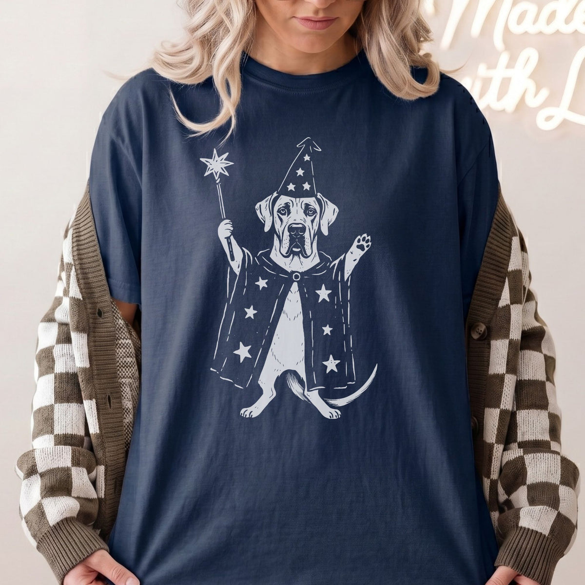 Great Dane wizard t-shirt