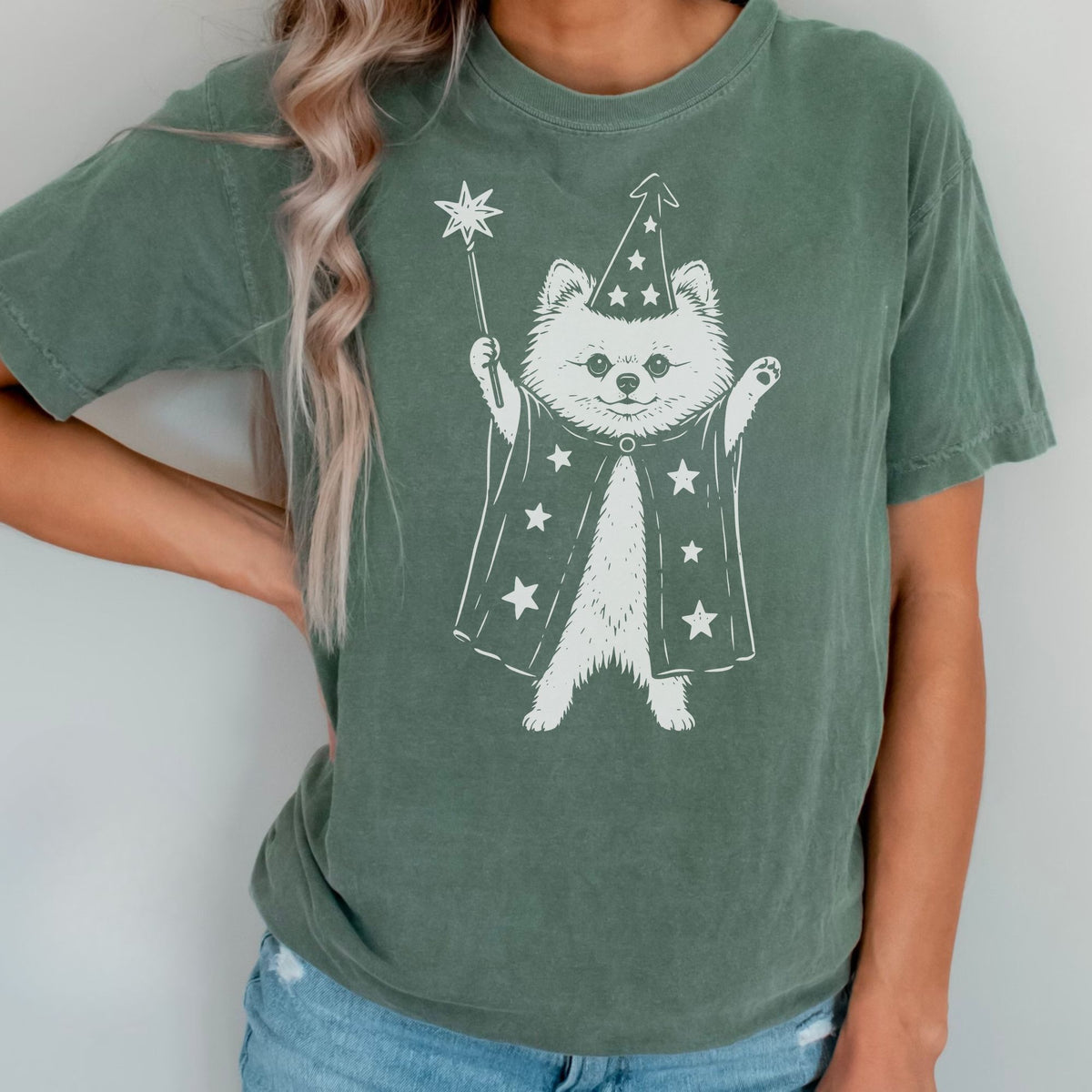 Pomeranian wizard t-shirt
