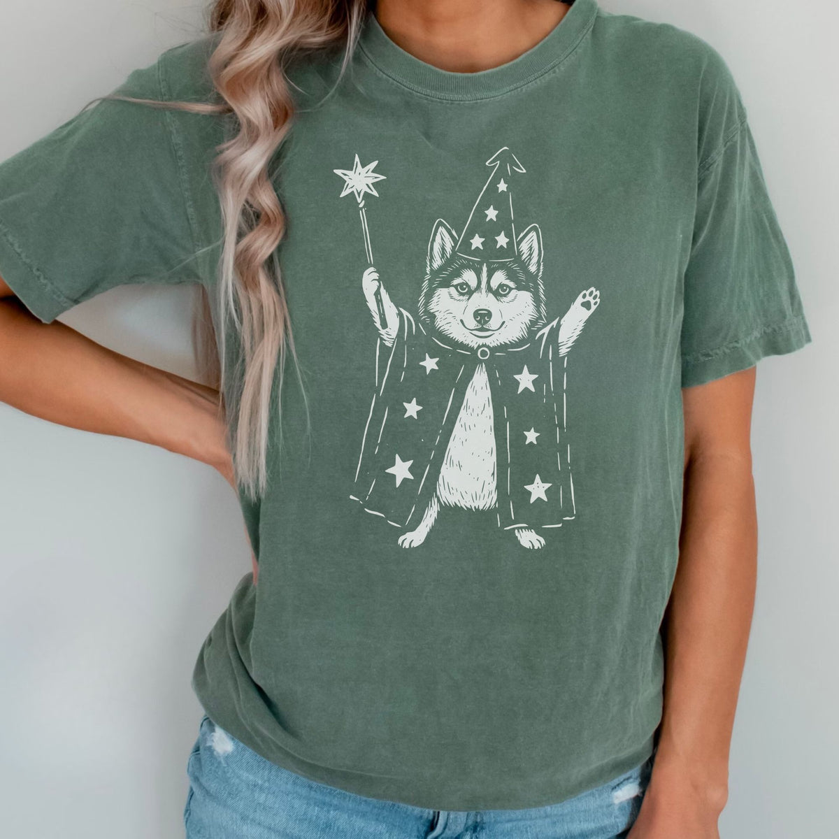 Pomsky wizard t-shirt