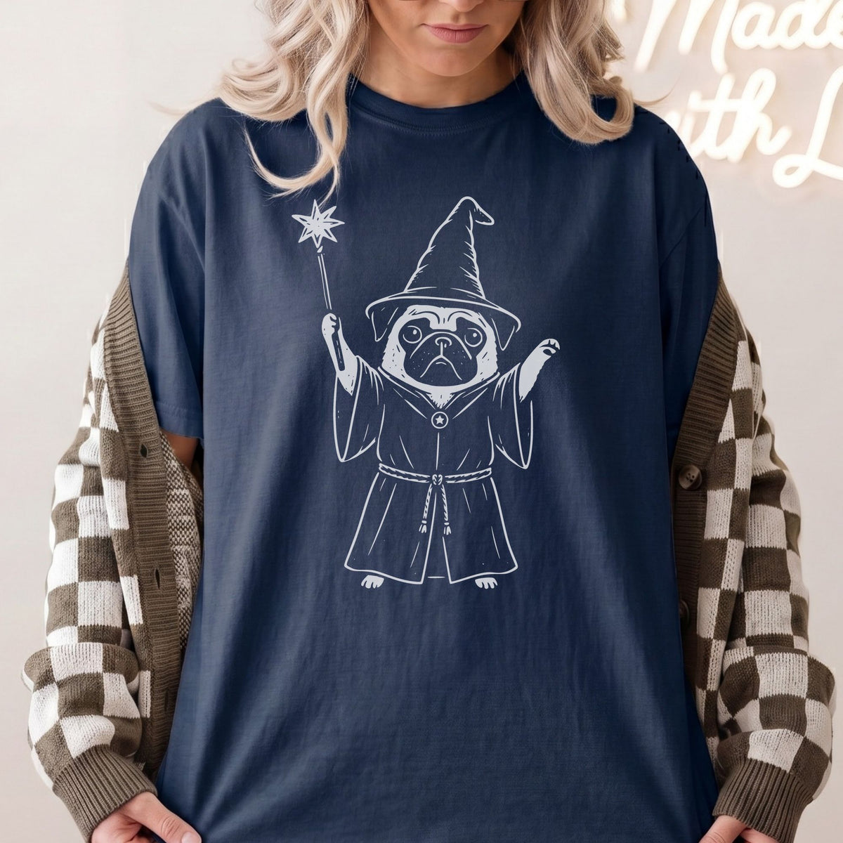 Pug wizard t-shirt