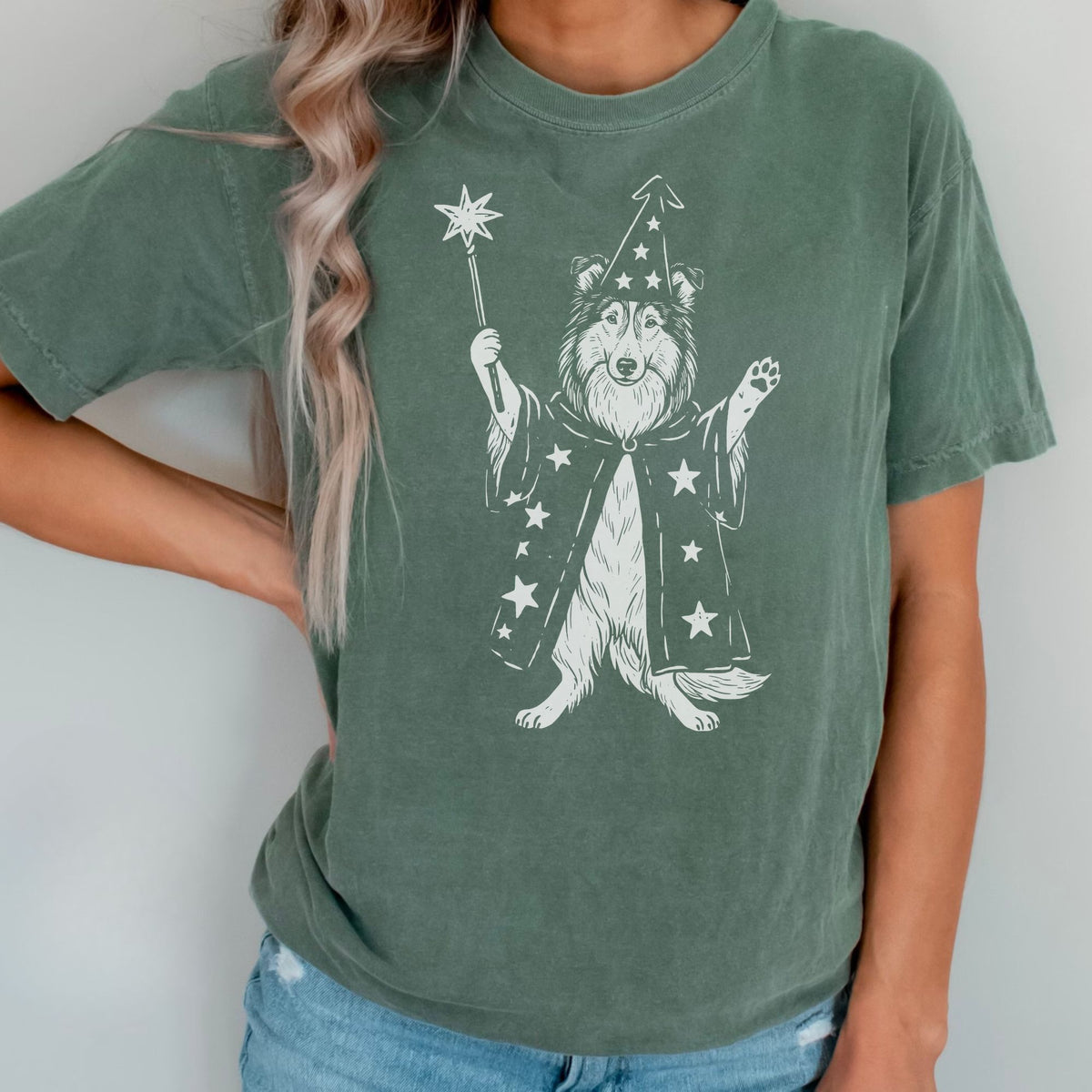 Rough Collie wizard t-shirt