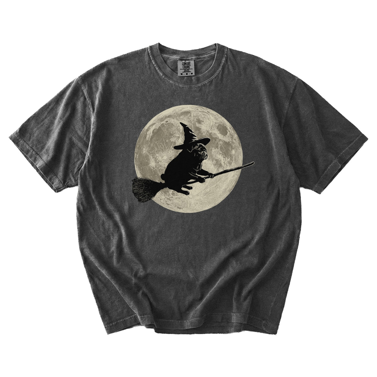 Pug moon witch t-shirt
