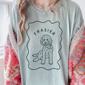 Hand-drawn portrait on a tee