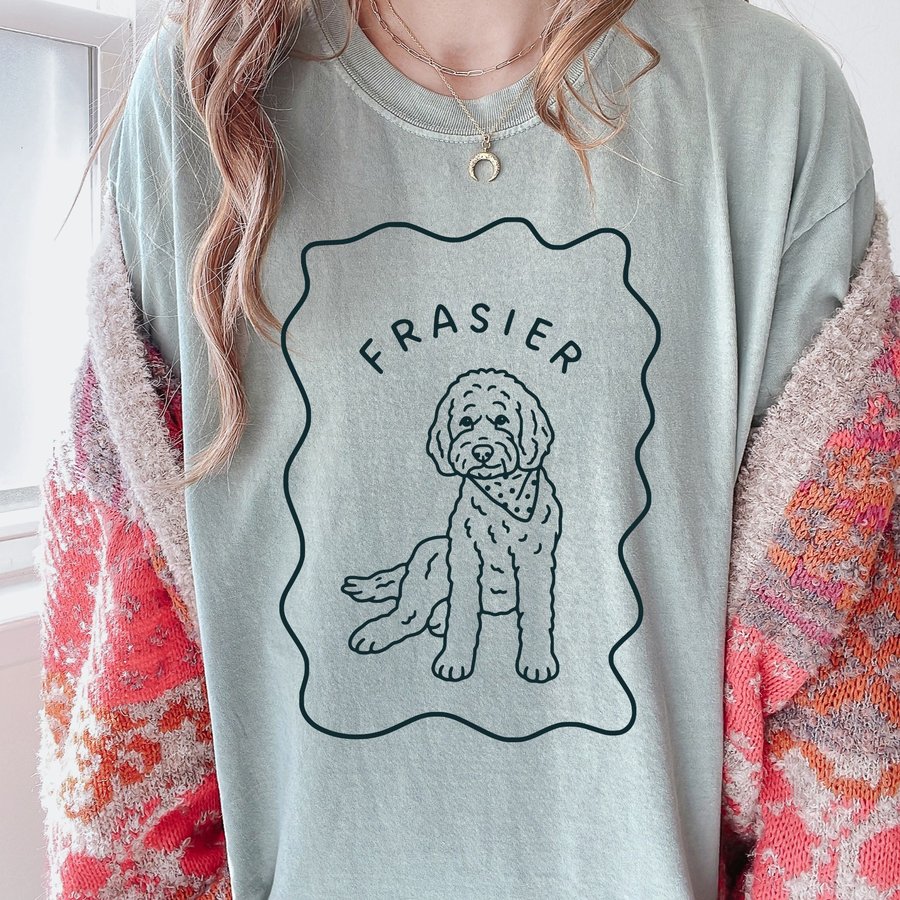 Hand-drawn portrait on a tee